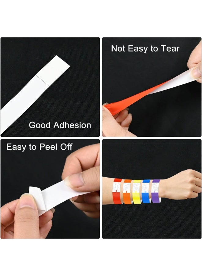Arabest Pack of 600 Entrance Bands Neon Bracelets Waterproof Event Bracelets for Events Party Paper Entrance Bands Self-Adhesive Bracelets - Image 4